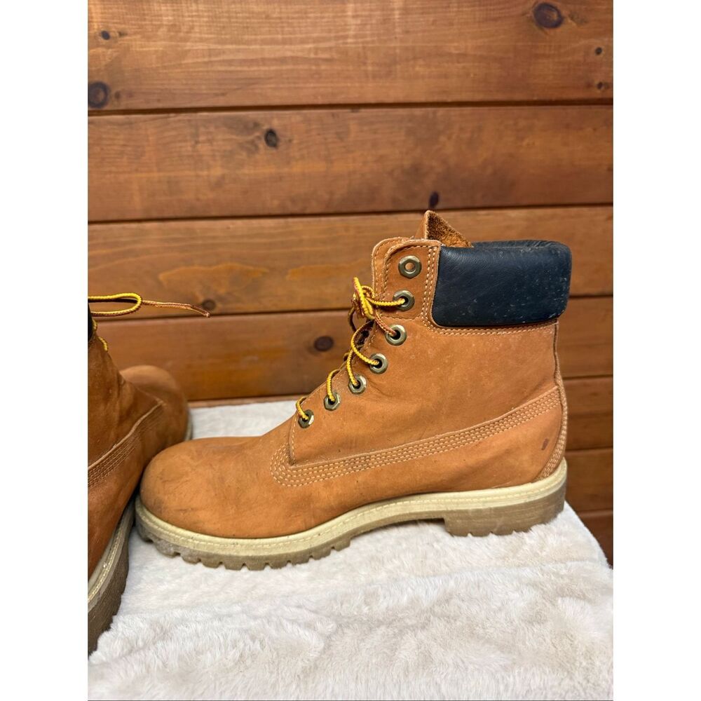 Timberland Men's 6-Inch Premium Waterproof Boots rust nubuck Sz 9.5 72066 - Picture 5 of 8